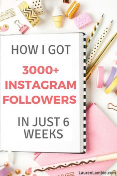 the 5 days to build your first instagram sales funnel sign up here with lots of office supplies