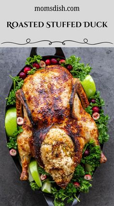 This roast duck recipe is so delicious. Stuffed with apples and rice, it’s perfect for your holiday spread or as the main dish at your next dinner party!