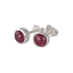 Beautiful July Birthstone Jewellery Studs with genuine 5mm Ruby gemstones, in 925 sterling silver.  The stones are hand polished. The studs have a butterfly fastening, which is also 925 Sterling Silver and Nickel- Free, so anti-allergic.  Ruby, a red stone, is a stone of passion and desire and bring harmony in life to the wearer. Ruby is the birthstone of July and an ideal gift for 15th marriage anniversary.  These studs come packed in a box. They are ideal for gift purpose. Please use silver polishing cloth and avoid contact with chemicals. September Birthstone Jewelry, July Birthstone Jewelry, July Birthstone, Birthstone Earring, Men's Jewelry Rings, Jewelry Ring Box, Pearl Jewellery Earrings, Evil Eye Jewelry, Eye Jewelry