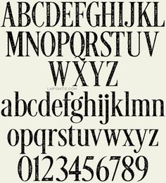 the upper and lower letters of an old fashioned font, with black ink on white paper