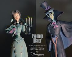 two pictures of the same character from disney's animated movie, phantaton manor