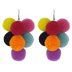 PRICES MAY VARY. ❤SIZE DESIGN❤ Measuring 6cm ( 2.36 inch). light weight.The Colorful fur ball earrings make the perfect minimalist earrings for everyday wear. ❤EARRING MATERIAL❤： The pair of earrings is designed with absolutely no nickel or lead, making them safe for children and women with nickel and lead allergies. lightweight and will not increase much burden on your ears, easy to put on and take off, comfortable and convenient for wearing.Add this charming pair of earrings to your loved one' Casual Multicolor Earrings For Festivals, Casual Multicolor Festival Earrings, Fun Multicolor Earrings For Summer, Fun Multicolor Summer Earrings, Colorful Trendy Earrings For Festival, Trendy Colorful Earrings For Festival, Multicolor Tassel Earrings For Summer Festival, Trendy Multicolor Dangle Earrings, Trendy Colorful Festival Earrings