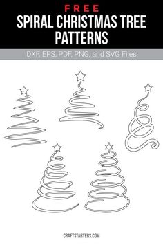 the christmas tree pattern is shown in black and white