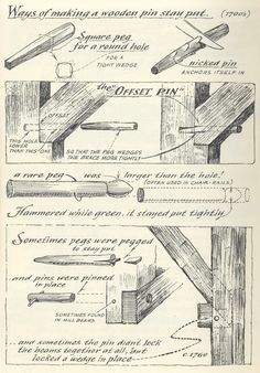 an old book with instructions on how to make a wooden bench and other woodworking projects