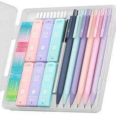 Enhance your school days with our Cute Mechanical Pencil Set. This pack features pastel mechanical pencils in shades of pink and etc. Catering to both 0.5mm, 0.7mm and 0.9mm lead preferences. Pencils mechanical with #2 lead for optimal school tasks, this set perfectly combines aesthetics and functionality. Unleash your imagination with this stylish and practical pack today! Four Candies Cute Mechanical Pencil Set, 6PCS Pastel Mechanical Pencils 0.5 & 0.7mm with 360PCS HB Pencil Leads, 3PCS Erase Pastel Mechanical Pencils, Pastel Pencils, Ink Toner, Mechanical Pencil, Fashion Toys, Erasers, Mechanical Pencils, Pharmacy Gifts