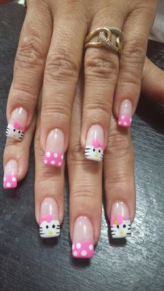 Character Nail Designs, Easter Nail Art Designs, Colored Nail Tips, Nail Art Designs Summer