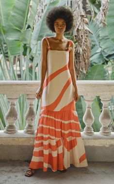 Women's Andres Otalora Resort 2025 Collection | Moda Operandi Linen Dresses Summer, Simple Long Dress, Resort Fashion, Resort Dresses, Butterfly Dress, Linen Maxi Dress, Satin Maxi Dress, Chiffon Maxi Dress, Printed Linen