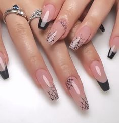 Holloween Nails, Classic Nail, Halloween Acrylic Nails, Nail Looks, Stunning Nail Designs, Professional Manicure, Nail Drills, Grunge Nails, Basic Nails