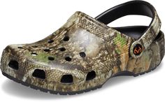 PRICES MAY VARY. Find Your Size: We recommend sizing down (e.g. if you are a 7.5, size down to a 7) Classic Camo Crocs: The classic Realtree Crocs for men and women create a rugged style with the authentic camouflage print; Design created by Jordan Outdoor Enterprises, Ltd. - 2006 Wildly Comfortable: From downtime to deep in the woods, these mule clogs are flexible and made of Croslite material for iconic Crocs comfort; Ventilation ports add breathability and help quickly shed water and debris L Camo Crocs, Crocs For Men, Deep In The Woods, Real Tree Camouflage, Nursing Clogs, Camo Baby Stuff, Camo Designs, Rugged Style, Camouflage Print