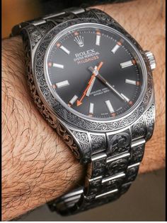 $16,000 Rolex Milgauss ingraved Speedmaster Omega, Rolex Milgauss, Diesel Watch, Watch Engraving, Amazing Watches, Expensive Watches, Stylish Watches, Luxury Watches For Men, Beautiful Watches