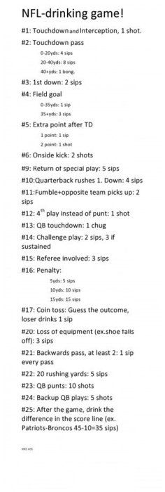 the nfl drinking game is shown in black and white