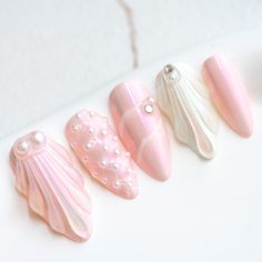 PRICES MAY VARY. 🌟【Handmade Almond Nails Series】The advantages of almond shaped nails are that they are elegant and feminine, and can make fingers appear longer and slimmer. They are also versatile and suitable for different occasions and styles. 👍【Why Choose Handmade Press On Nials】 ① Handmade press-on nials are more exquisite. ② Sizes can be customized to fit both children and adults. ③ They are more durable when using high-quality raw materials. ④ Achieve the same effect as offline nail art 3d Design Art, Nail Medium, Nail Remover, Almond Shape Nails, Mermaid Nails, Cat Kuku, Nagel Inspo, Pearl Shell, Manicure E Pedicure