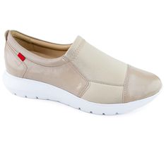 Slip into this chic leather sneaker featuring a durable rubber sole and a gel heel insert for optimal comfort. Perfect for everyday wear,  it offers superior walking traction and flexibility. From Marc Joseph New York. Leather Walking Shoes For Sports, Comfortable Leather Walking Shoes For Sports, Beige Leather Slip-on Sneakers With Round Toe, Slip-on Walking Shoes With Contrast Sole, Beige Leather Slip-on Walking Shoes, Chic Leather, Leather Slip Ons, Leather Sneakers, Slip On Sneaker