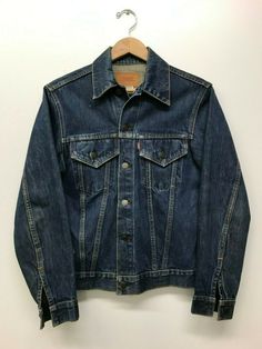 Vintage Levi's 70505 Denim Jacket Size: 38 -You are buying ONE: Vintage Original Levi's 70505 Denim Jacket -Condition: Used  -Size 38 (Shoulder 17", Pit to pit 20", Sleeve 24", Length 24 1/2", Back Length 23") -Made in USA -The Item will be shipped via USPS. -Only ship to the lower 48 states. -No International Shipping. -Please be noted that this jacket is a vintage item and we are selling it as is condition. See the photos carefully as a part of description. Vintage Levis, Levi's, Denim Jacket, Vintage Items, Product Description