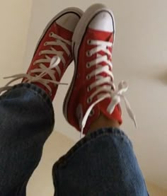 Converse Aesthetic, Gymnastics Shoes, Red High Tops, Hollow Boys, Red Converse, Red Sneakers