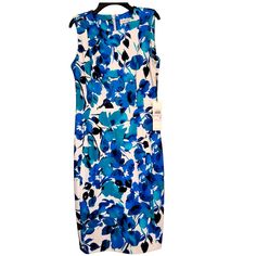 Calvin Klein Blue Floral Print Sleeveless Dress ~ Nwt ~ Beautiful Floral Dress ~ Fabulous Seasonal Transition Piece ~ Can Be Worn Year Round Just Add A Sweater Bin: Colors May Vary Due To Filters! All Sales Final Please See All Pics And Descriptions! Please Allow .5-1”Variance In Measurements. Elegant Blue Sleeveless Dress With Floral Print, Elegant Sleeveless Michael Kors Dress, Fitted Michael Kors Dress For Spring, Michael Kors Fitted Dresses For Spring, Michael Kors Fitted Spring Dresses, Sleeveless Michael Kors Summer Dresses, Michael Kors Sleeveless Summer Dresses, Blue Sheath Sleeveless Dress For Spring, Sweater Bin