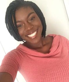 Styles For Short Natural Hair, Pink Cowl Neck Top, Bob Box Braids, Natural Hair Fall, Fall Back In Love, Ethnic Hair, Short Natural Hair