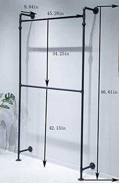 an image of a room with measurements for the size and width of the bed frame