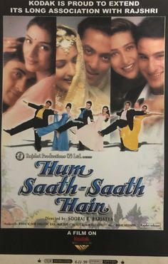 the poster for humn saath - saath haisah is displayed in front of a black frame