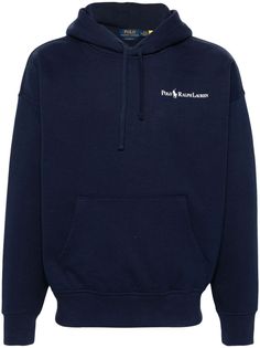 navy blue cotton blend jersey texture logo print at the chest drawstring hood drop shoulder long sleeves ribbed cuffs and hem front pouch pocket straight hem fleece lining Navy Hoodie With Embroidered Logo, Navy Long Sleeve Hoodie With Embroidered Logo, Navy Casual Hoodie With Embroidered Logo, Navy Sweatshirt With Logo For Streetwear, Navy Sweatshirt With Logo Detail For Streetwear, Navy Long Sleeve Sweatshirt With Kangaroo Pocket, Navy Hoodie With Embroidered Logo For Fall, Navy Sweatshirt With Double-lined Hood For Streetwear, Navy Sweatshirt With Kangaroo Pocket For Streetwear