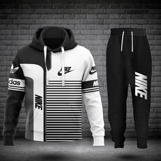 Looking for the perfect luxury brand outfit to wear this winter? Look no further than Hoodie Long Pants Set! Our outfits are designed to keep you cozy and stylish all winter long.Product Hoodie And Pants, Moda Country, Branded Outfits, Hoodie Pants, Adidas Hoodie, Printed Drawstring, Long Hoodie, Long Pants, Luxury Brand