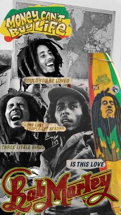 the poster for money can't buy life is this love?, featuring bob marley