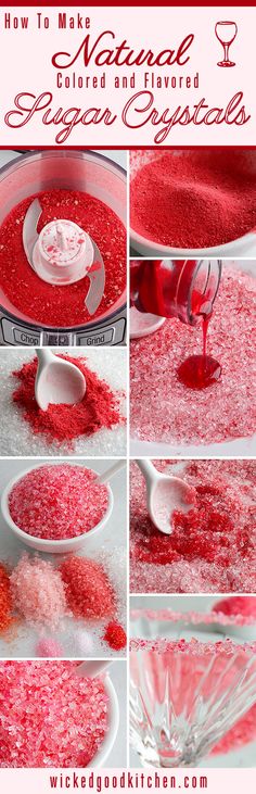 how to make homemade raspberry gelatin and flavored sugar in a food processor