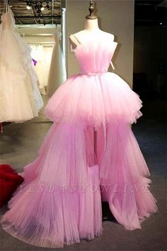 Party Dresses Uk, Evening Dresses Uk, Tulle Evening Dress, Evening Dresses Online, Pink Prom Dress, Prom Dresses Sleeveless, Pink Prom, Backless Prom Dresses