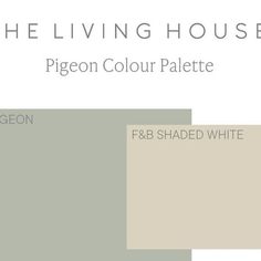 the living house pigeonon color palette fb shaded white, fb black