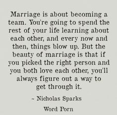 a quote from nicholas sparks about marriage