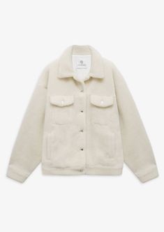 Rory Jacket - Cream - house of lolo Beige Soft Texture Outerwear For Spring, Beige Soft Textured Outerwear For Spring, Beige Soft-textured Outerwear For Spring, Soft Texture Beige Outerwear For Fall, Beige Soft Texture Outerwear For Fall, Beige Soft Outerwear For Fall, White Long Sleeve Outerwear With Soft Texture, Beige Outerwear With Soft Texture For Fall, Soft Sherpa Outerwear For Fall