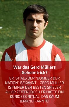 Gerd Müller ist einer der besten Stürmer aller Zeiten! Nicht nur in Deutschland ist er eine absolute Legende unter den Fußballern und ragt unter vielen Ikonen beim DFB noch mal einmal heraus. Nicht nur durch seine Leistungen bei der WM und seinen fantastischen 14 WM-Treffern. Überall traf Gerd Müller als Stürmer wie am Fließband - ob beim FC Bayern oder in der deutschen Nationalmannschaft. Doch Gerd Müller hatte ein Ritual, das vielleicht sogar sein Geheimtrick war! Gerd Müller, Ritual