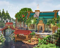 Waterfront house with boat landing 船着き場のある小さな家  Version : JAVA 1.20.1 Shaders : Complimentary shaders Resource pack: Vanilla/ Default  #minecraft #minecraftbuilds #minecraftbuild #minecraftmemes #minecrafters #マイクラ　#マインクラフト　#マイクラ建築 Minecraft Boat, Minecraft Id, Minecraft Small House, A Lot Of Flowers, Waterfront House