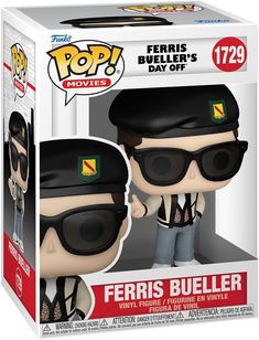 pop vinyl figure ferris bueller in sunglasses