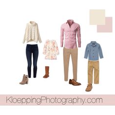 three different types of clothing and shoes on display with the words keeping photography written below