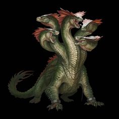 a green and red dragon sitting on top of a black ground with its mouth open