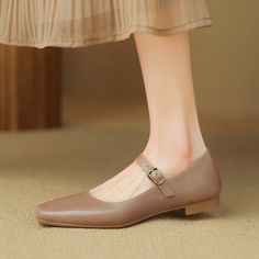 CHIKO Julieta Square Toe Block Heels Mary Jane Shoes feature leather upper, leather lining, rubber sole. Heel height is approx. 0.5" (1 cm)