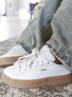 Puma Fenty Outfit, Fenty X Puma Shoes, Fenty Puma Shoes, Fenty Creepers, Puma Creepers, Puma X Fenty, Puma Outfit, Fenty X Puma, Shoe Wishlist