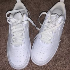 Brand New, Never Used Size: 6y, Unisex Nike Non-slip Lace-up Sneakers, Nike Round Toe Sneakers For School, Nike Sneakers With Round Toe For School, Shoes Nike Air Force, Shoes Nike Air, Nike White, Kids Nike, Shoes Nike, Nike Air Force 1