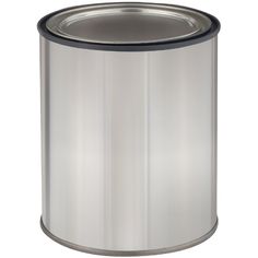 a metal trash can on a white background