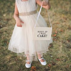 Hurry Up I Want Cake Wedding Sign - to carry down the aisle and use as photo prop by Susabella #weddingideas #photoprop #weddingsign Ceramic Wedding, Flower Girl Ring Bearer, Girl Ring Bearer, Wedding Renewal Vows, Wedding Photo Props, Signs Wedding