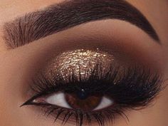 Halo Eyeshadow, Halo Eye Makeup, Eye Makeup Images, Gold Makeup Looks, Eyeshadow Ideas, Wedding Eye Makeup, New Year's Makeup, Wedding Makeup For Brown Eyes, Prom Eye Makeup