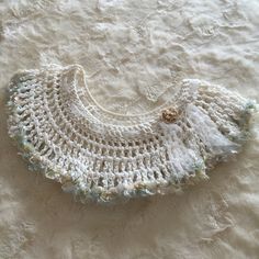 I Had This Hand Made But Never Used It. It's To Be Worn Over A Dress Or Shirt. Nwot White Crochet Yarn Top For The Beach, White Crochet Top For The Beach, Handmade White Crochet Top For Spring, White One Size Crochet Top, Crochet Cover, Lace Art, Crochet Cover Up, A Dress, Cream White