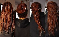 Dreadlock Inspiration, Red Dreads, Partial Dreads, Dreadlocks Girl, Dread Braids, Dreads Girl, Hippie Hair, Dreadlock Styles