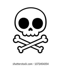 a skull and crossbones icon on a white background stock photo - 957982