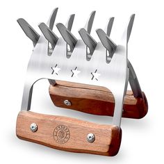 a set of knives sitting on top of each other