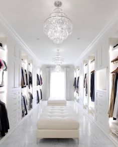 a white room with lots of closet space