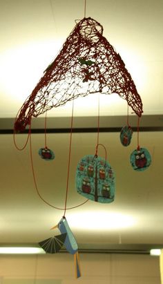 a wind chime hanging from the ceiling