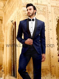 We just made all of your favourite. You deserve this. Shop this navy blue color shawl lapel tuxedo which is designed on imported fabric with pocket flap !! http://ow.ly/VQ1mO Navy Blue Tuxedo, Shawl Lapel Tuxedo, Navy Blue Tuxedos, Blue Tuxedos, Wedding Clothes, Indian Man, Online Clothing Store, Designer Wedding