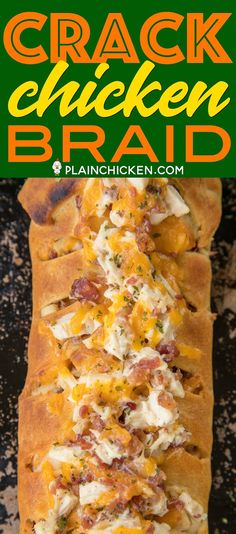 Chicken Bacon Ranch Crescent Bake, Crescent Roll Chicken Bacon Ranch, Chicken Crossaints Recipes, Braided Crescent Roll Recipes, Braided Chicken Bread, Croissant Chicken Roll Ups, Crescent Braid Recipes, Chicken Braid Recipe, Bread Braids